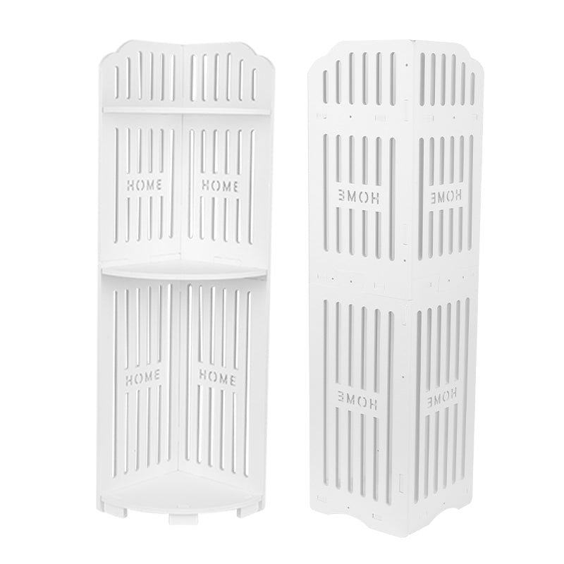 3-Tier Corner Bath Shelf Unit – Space-Saving Waterproof PVC Storage Rack