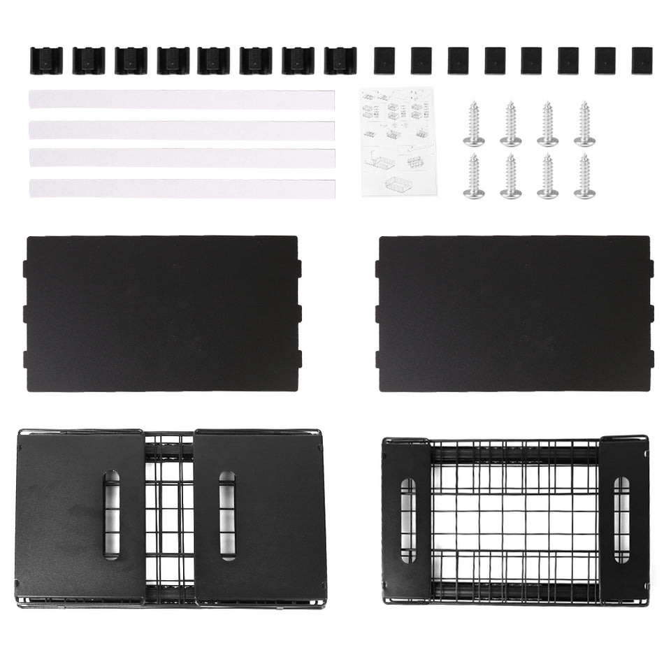 2 Pack Storage Drawers – Smooth Sliding Cabinet Organisers in Carbon Steel