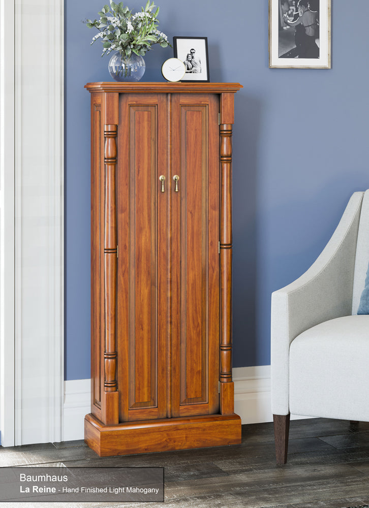 La Reine Mahogany DVD and CD Storage Cupboard - Distressed Light Brown (Standad Size)