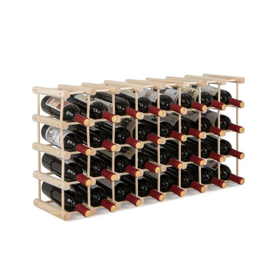 Freestanding Wooden Wine Rack for Up to 36 Bottles
