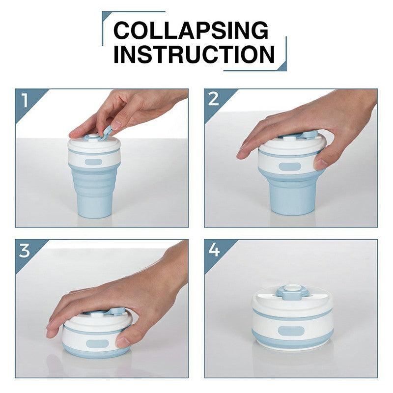 Collapsible Silicone Telescopic Water Bottle Foldable Portable Leakproof Cup