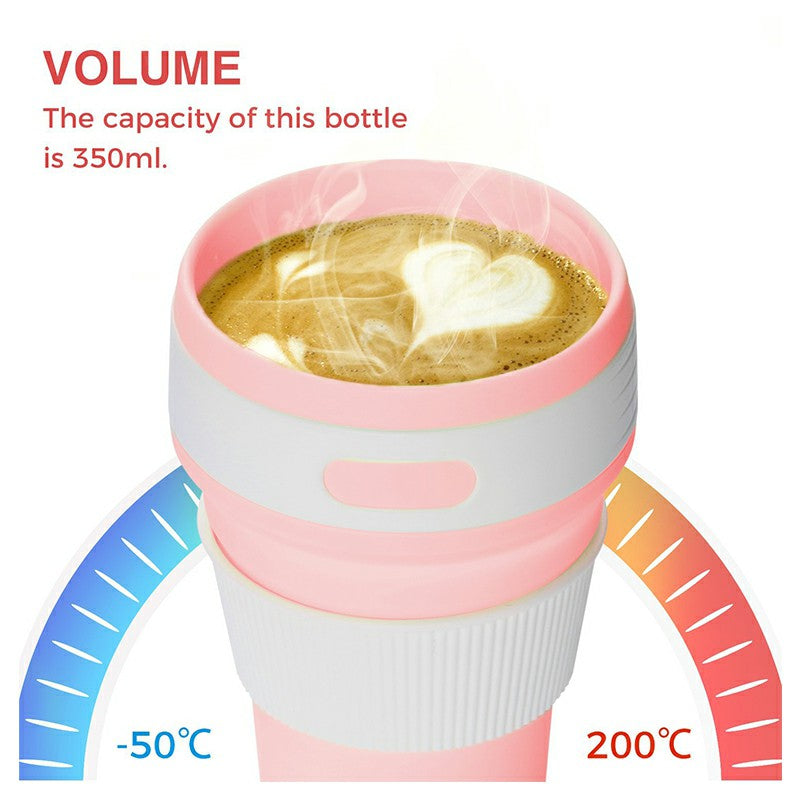 Collapsible Silicone Telescopic Water Bottle Foldable Portable Leakproof Cup