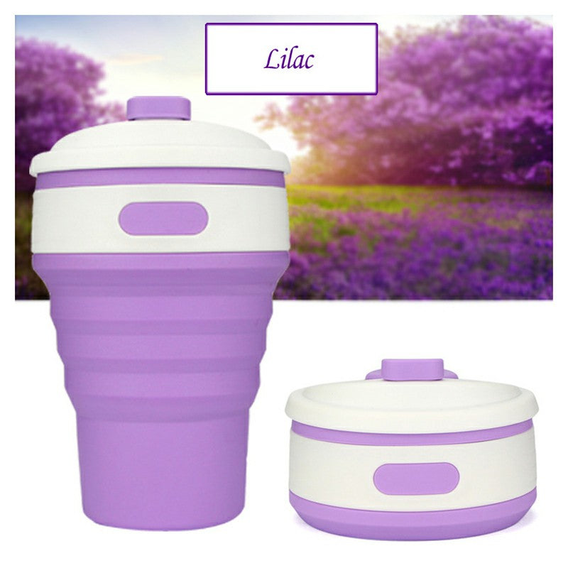 Collapsible Silicone Telescopic Water Bottle Foldable Portable Leakproof Cup