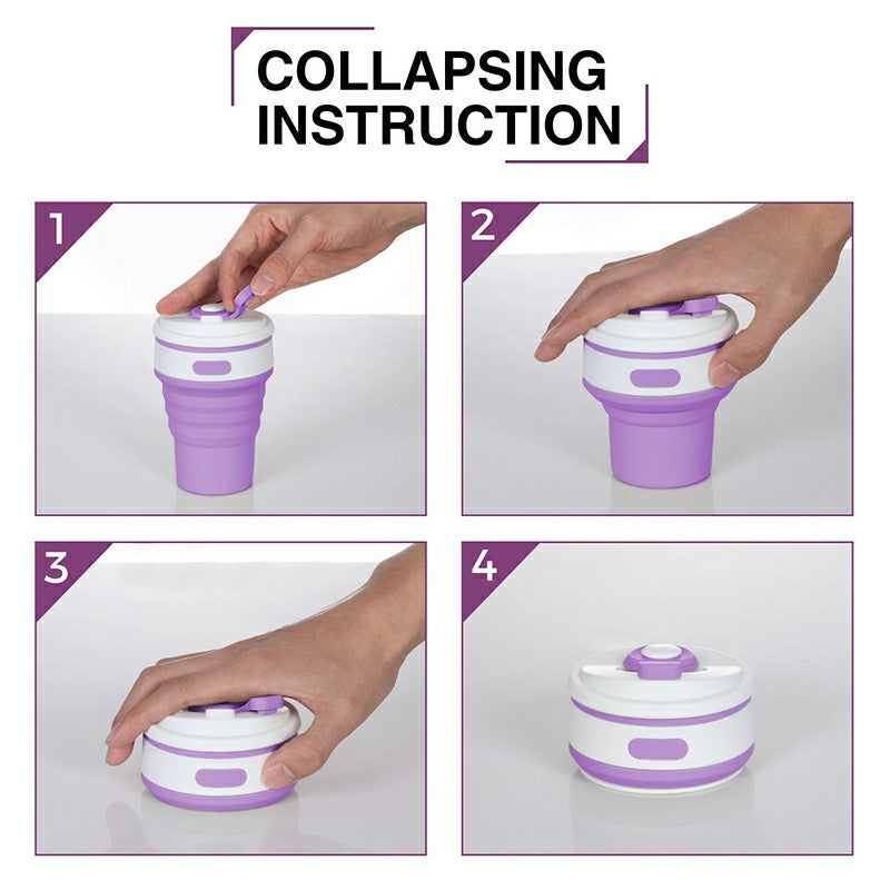 Collapsible Silicone Telescopic Water Bottle Foldable Portable Leakproof Cup