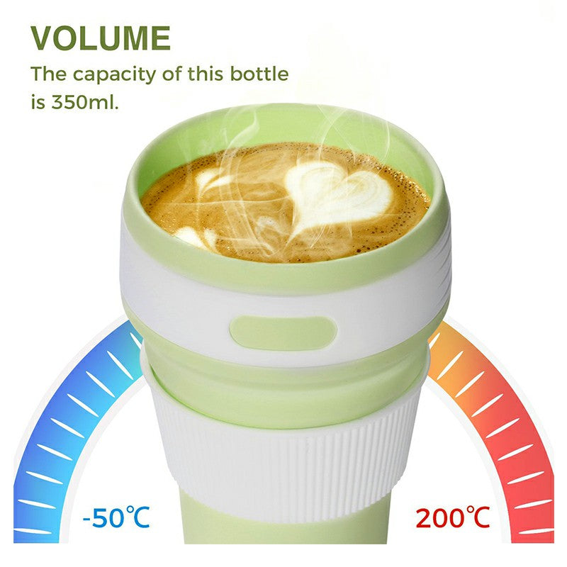 Collapsible Silicone Telescopic Water Bottle Foldable Portable Leakproof Cup