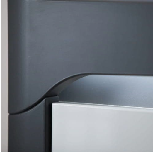 AlpenGlow Grey And White Gloss 2 Door and 4 Drawer Sideboard With Lights - Lavish Kitchen Isle