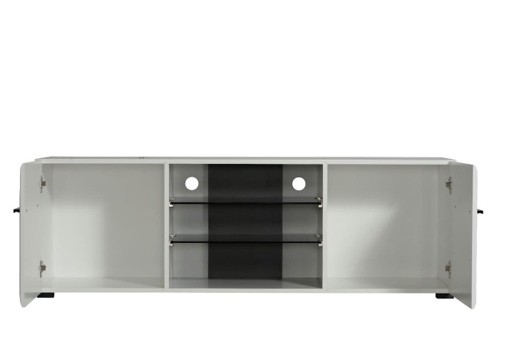 Harmony Large Tall White Gloss TV Cabinet for upto 65inch TV