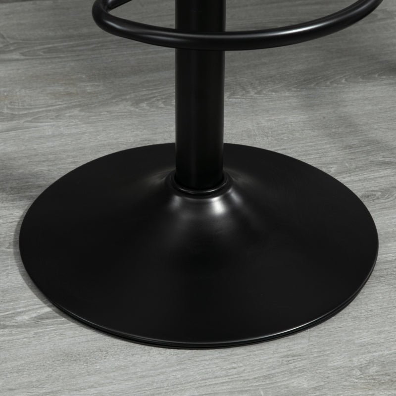 Set of 2 Adjustable PU Leather Bar StoolsHome Bar, Kitchen, Café Counter Stools Armless with Footrest Bar Stools  Swivel Seat