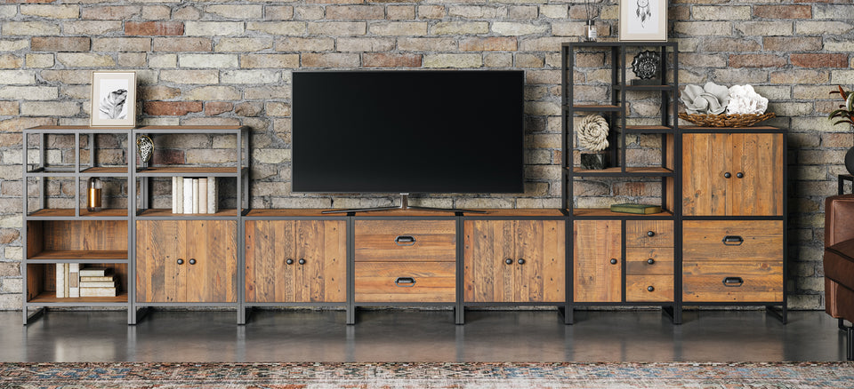 Ooki Reclaimed Wood- Modular Low Chest of Drawers