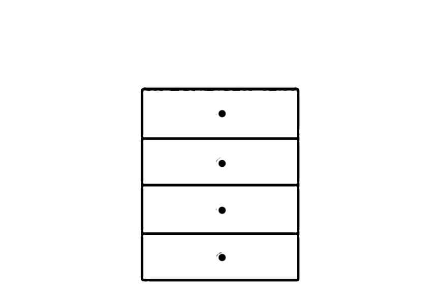 White high gloss narrow chest of drawers by Lavish Kitchen Isle with 4 drawers, sleek bedroom storage cabinet.