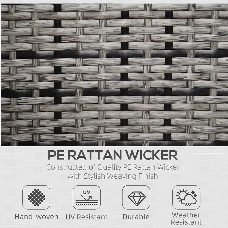 Single Seater Rattan Garden Armchair – Grey