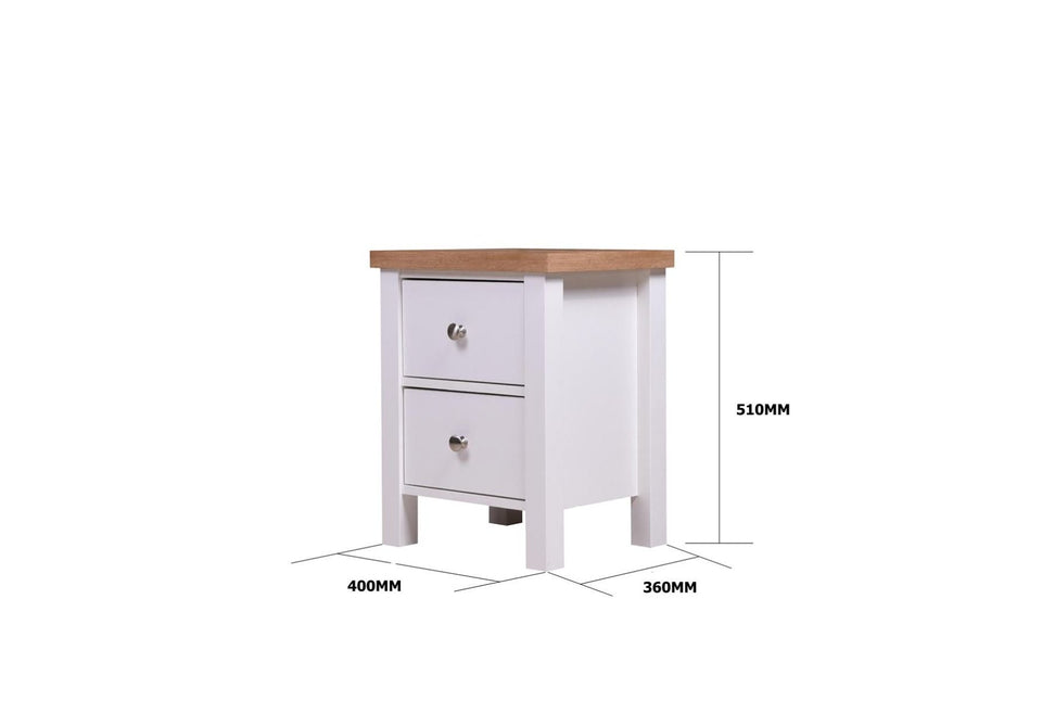 Agonmi 3 Piece Bedroom Furniture Set – 2 Door Wardrobe, Chest of Drawers, Bedside Cabinet White Finish