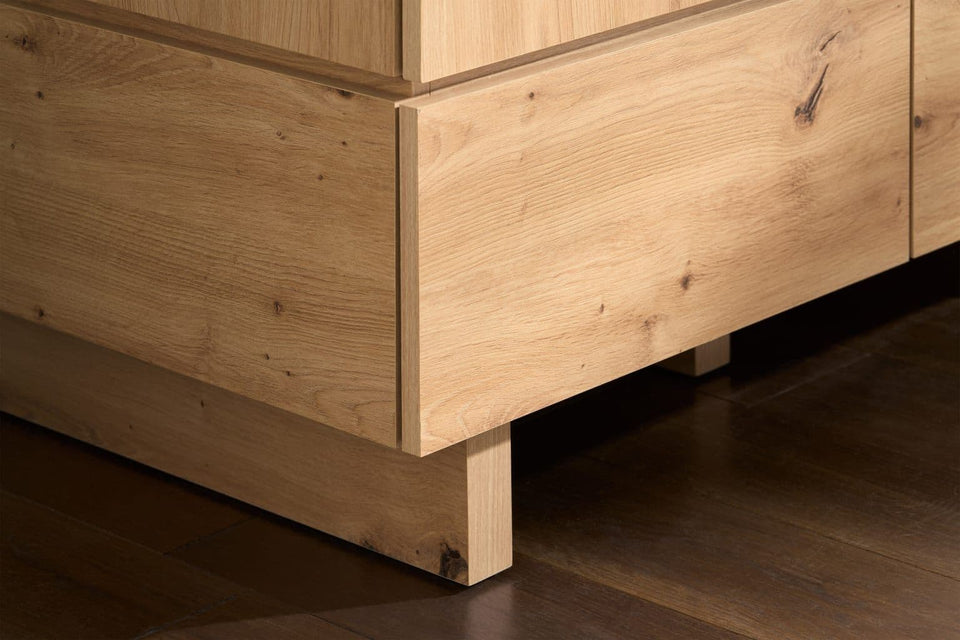 IBA Artisan Oak Double Wardrobe with 2 Doors & 2 Drawers – Elegant Bedroom Storage Furniture