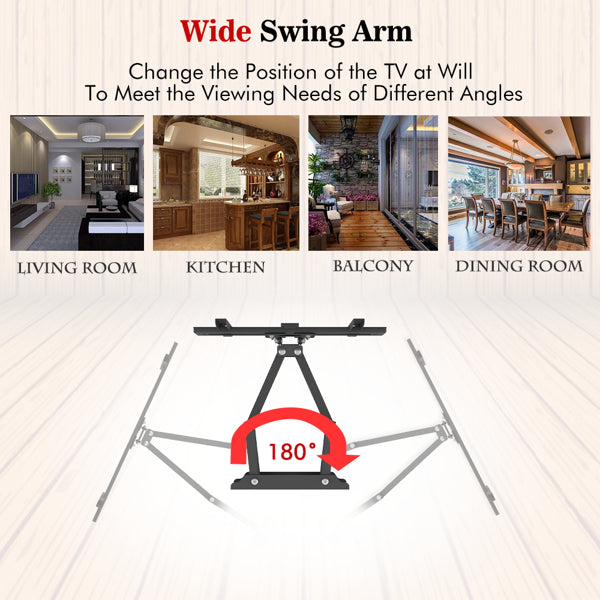 26-55 Inch Double Pendulum Large Base TV Stand TMDS-105 Bearing 40Kg/Vese400*400/Upper And Lower-10~ 10°