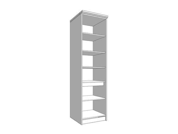 Harbour Grey And Oak Effect Tall 60cm 3 Door Kitchen Larder Unit Pantry Cupboard