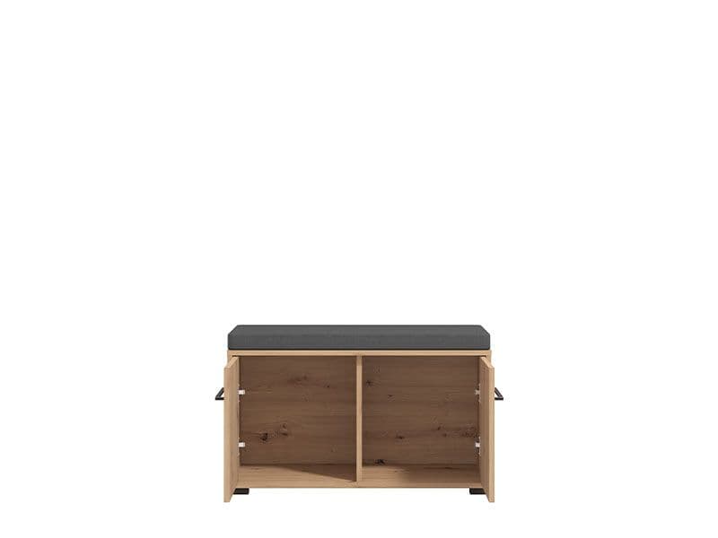 Hallway Storage Bench with 2 Doors – Space-Saving Oak Design