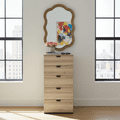 Lavish Kitchen Isle Oak Effect Wide 5 Drawer Chest with ample storage and sleek design, featuring a natural oak finish.