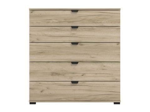 Lavish Kitchen Isle oak effect wide 6-drawer chest of drawers for spacious bedroom storage with multiple drawers and modern design.
