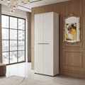 Lucerne Oak narrow wardrobe by Lavish Kitchen Isle, space-saving 2-door wardrobe ideal for compact bedrooms.