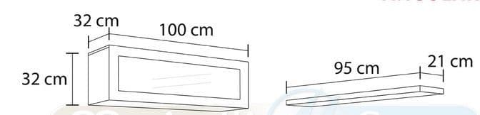 Warrington White Gloss And Oak Effect Reversible L-Shaped TV Entertainment Wall Unit Cabinet