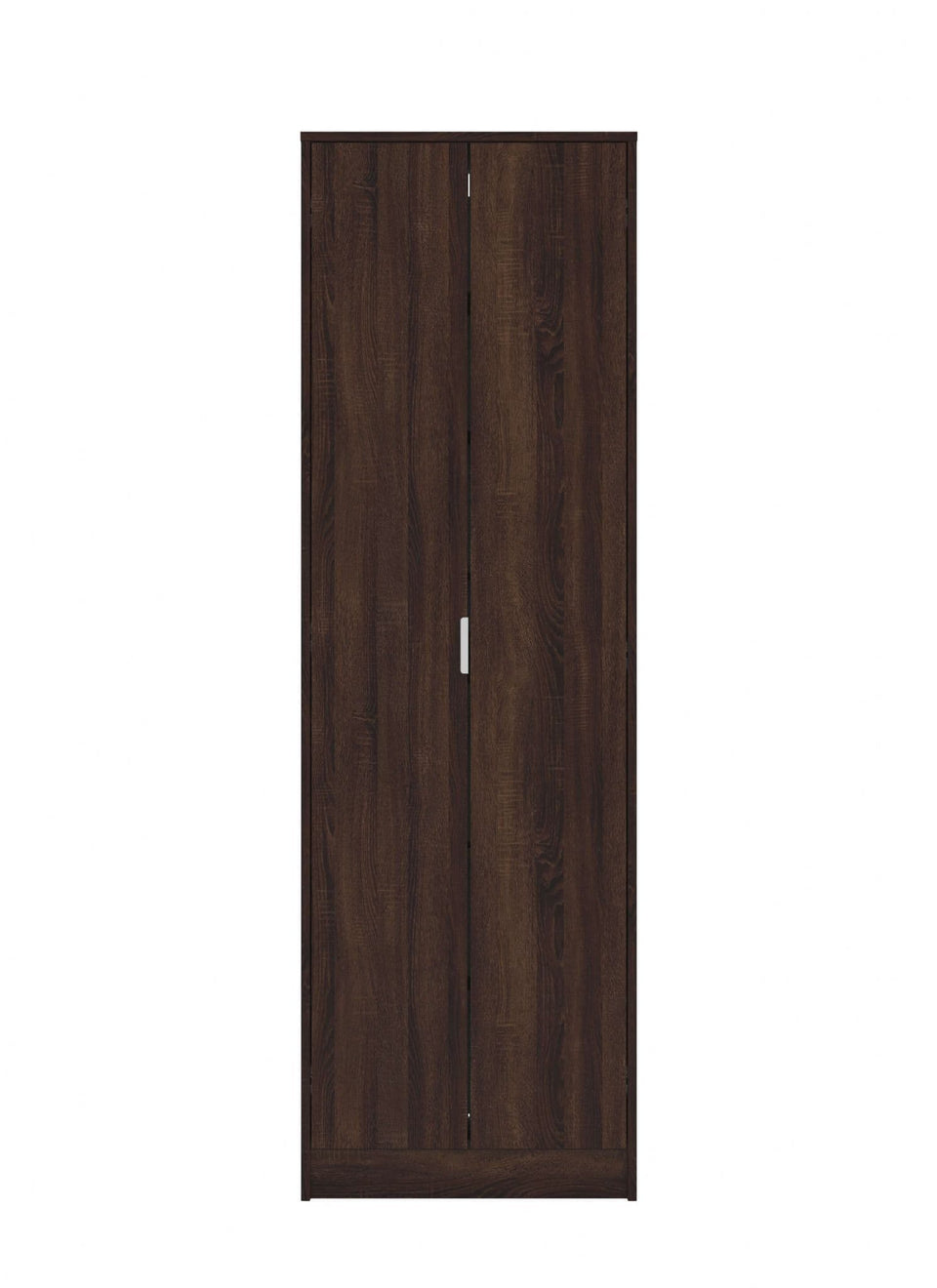 Swold Dark Brown 2 Door Wardrobe with Shelves and Compartments