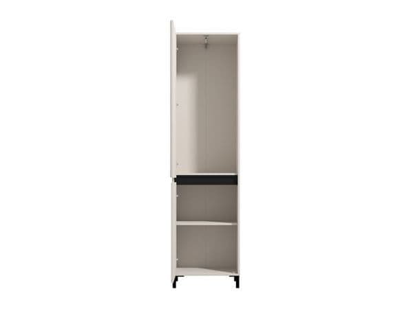 Space-Saving Wardrobe with Hanging Rail & Shelves – Cashmere Taupe Finish