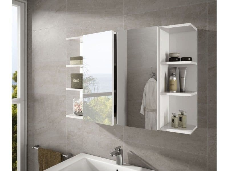 Lavish Kitchen Isle Ancini 400mm white wall-mounted bathroom cabinet with mirrored door for space-efficient storage.