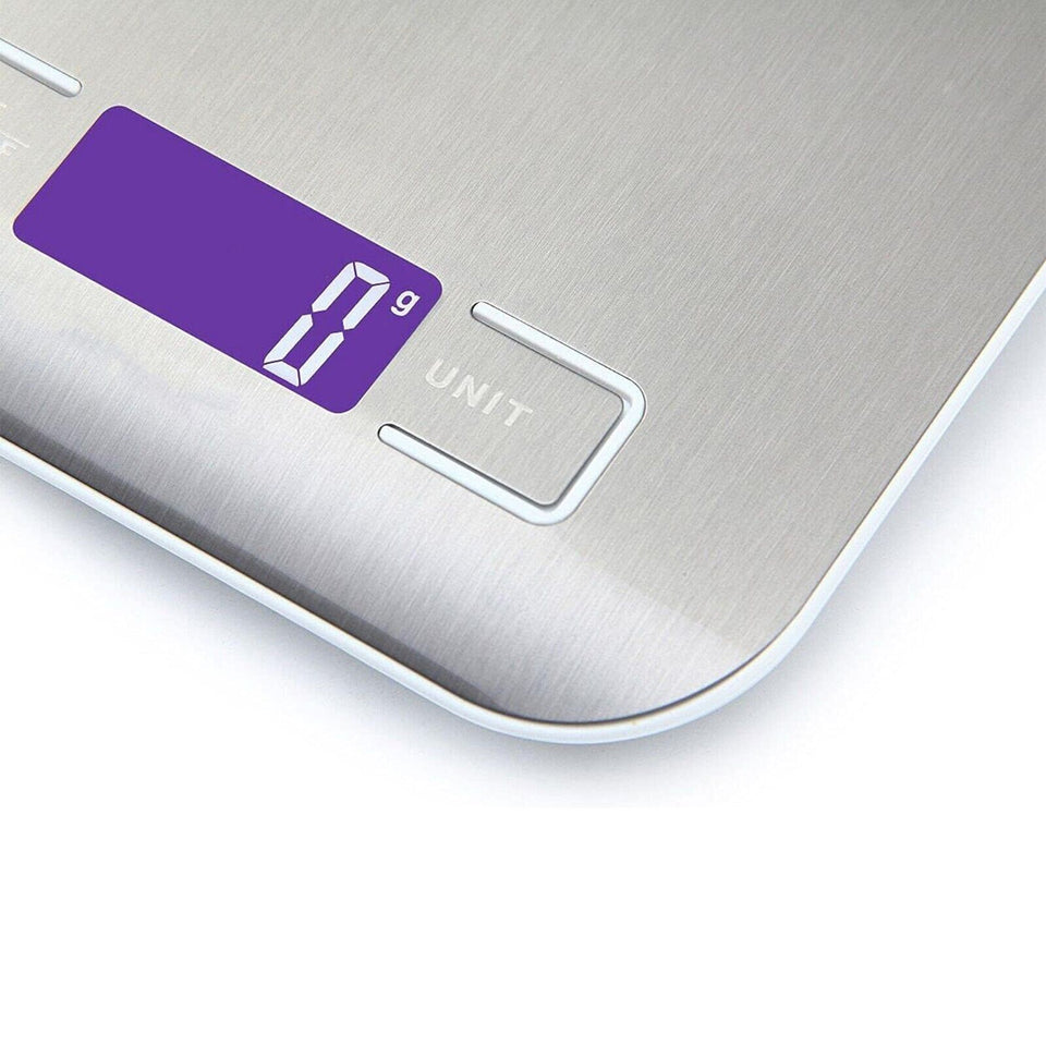 Digital Kitchen Scales 10kg for Cooking, LCD Display, Multifunctional, Tare Feature, Stainless Steel