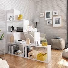Contemporary White Gloss Storage and Display Bookcase – 120 cm