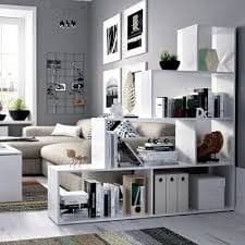 Contemporary White Gloss Storage and Display Bookcase – 120 cm
