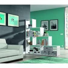 Contemporary White Gloss Storage and Display Bookcase – 120 cm
