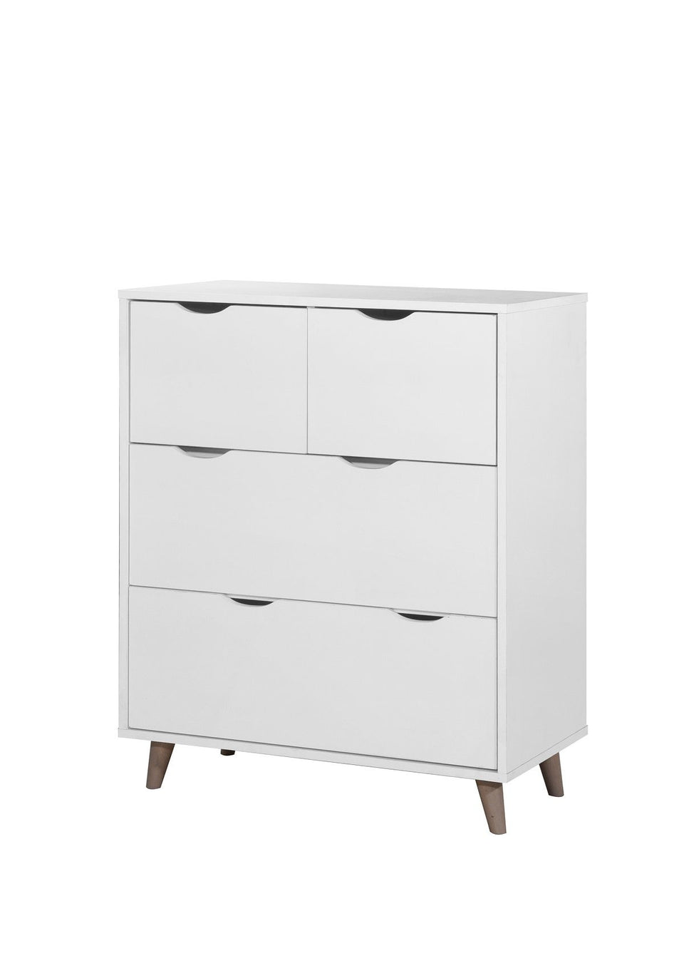 PulBird White 4 Drawer Chest – Modern Bedroom Storage Unit