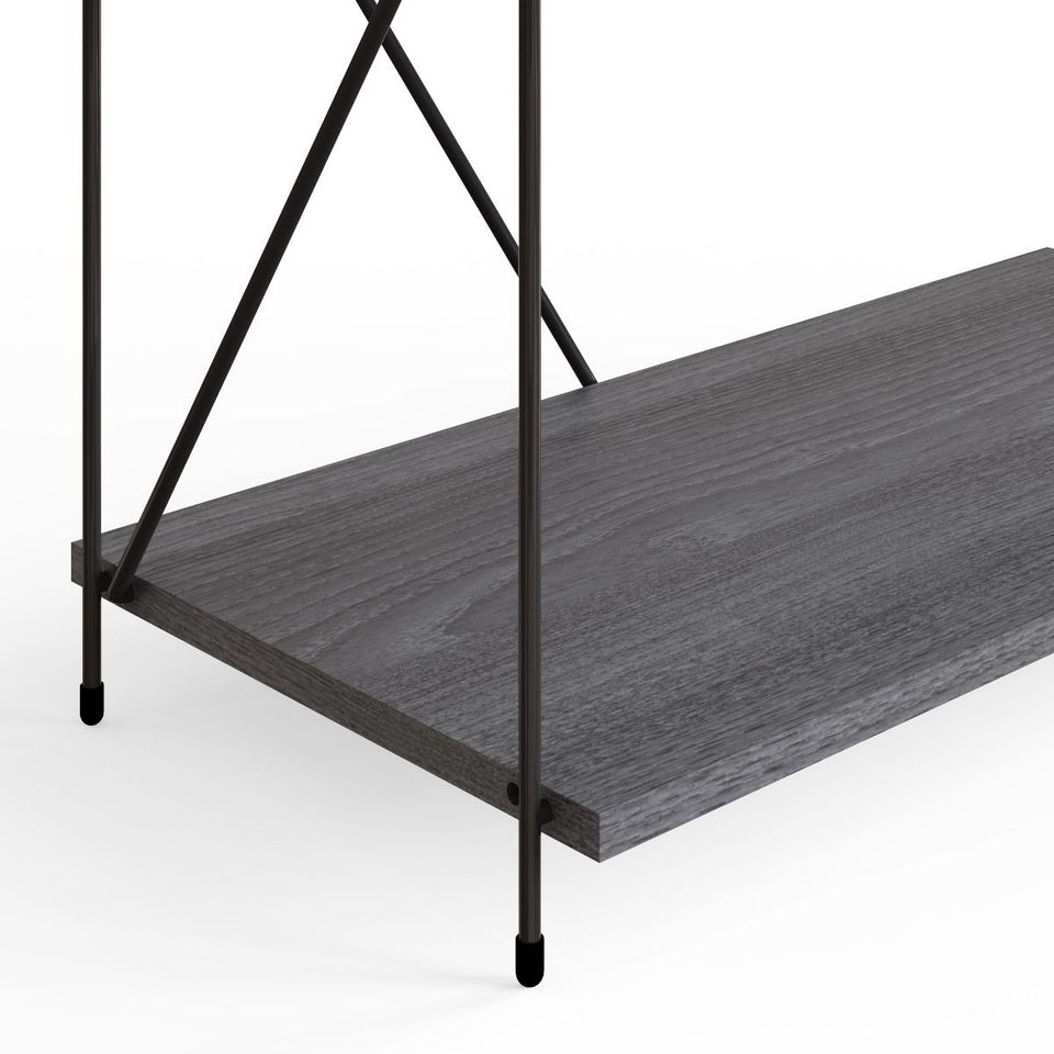 5 Tier Shelving Storage Shelves  Bookcase Unit- Grey