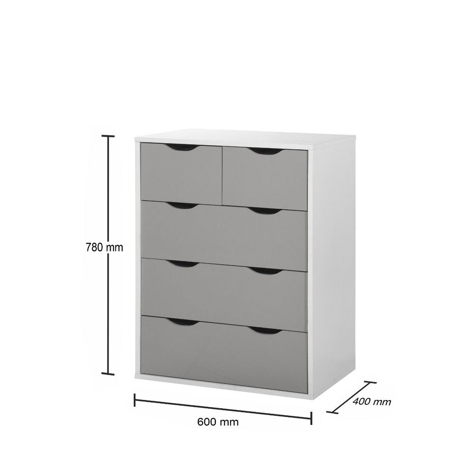 3 Piece Bedroom Furniture set Wardrobe Bedside Cabinet Chest of Drawers Set 3+2 Drawer