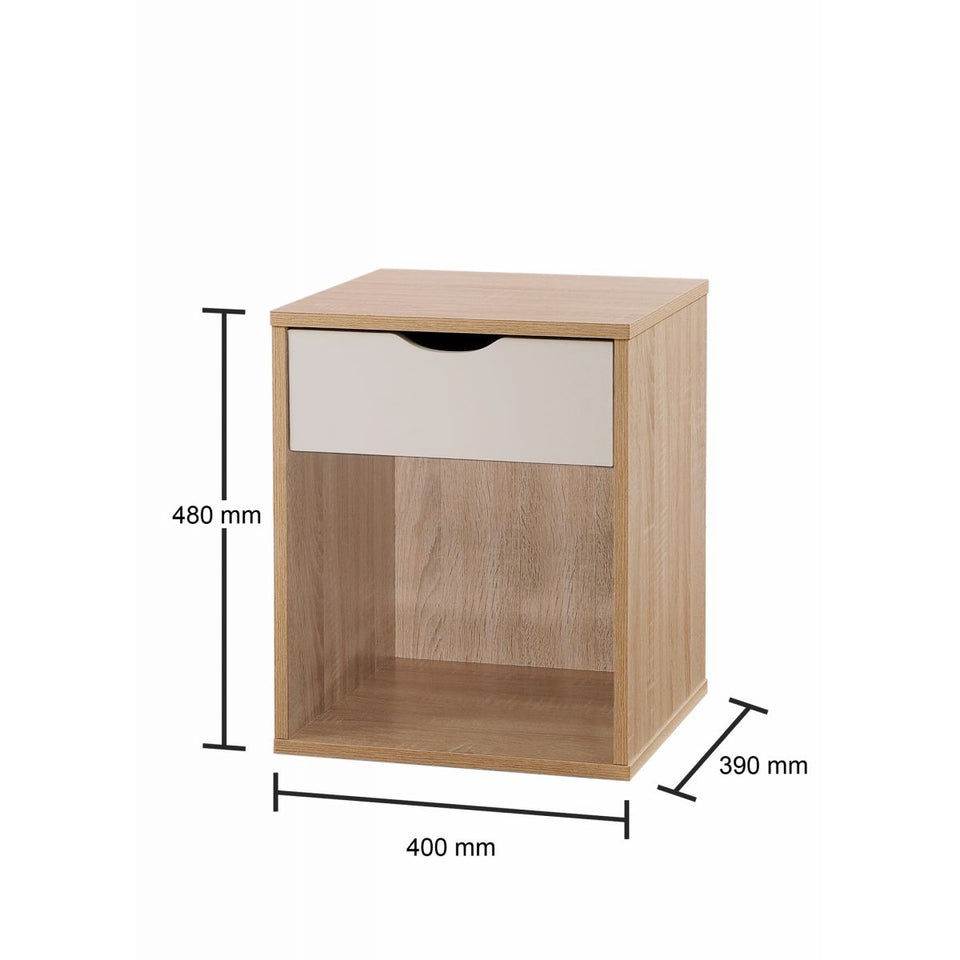 Modern Nightstand with 1 Drawer Bedroom Furniture Bedside Cabinet Storage