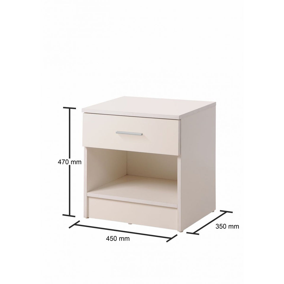 Modern Nightstand with 1 Drawer Bedside Table with Shelf Storage