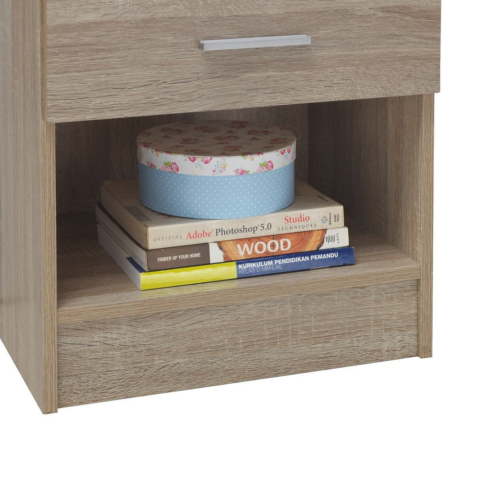 3 Piece Bedroom Furniture Set Wardrobe Bedside Cabinet Chest of Drawers in Stylish Finishes