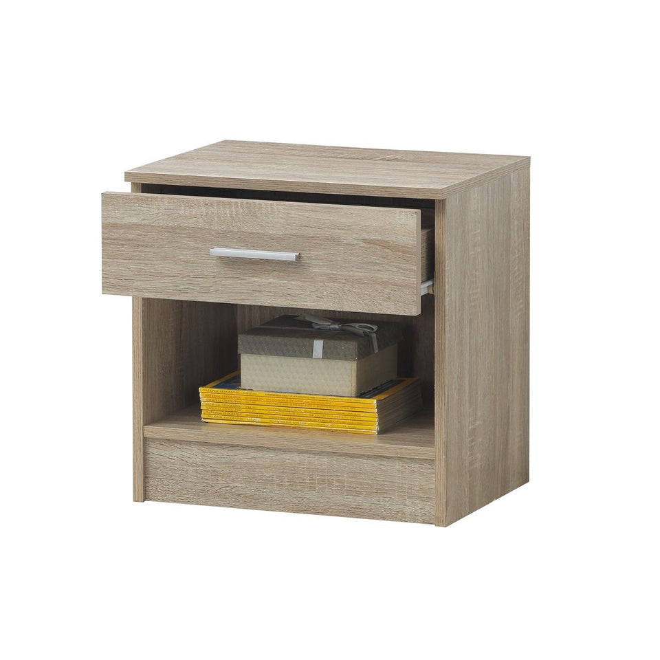 3 Piece Bedroom Furniture Set Wardrobe Bedside Cabinet Chest of Drawers in Stylish Finishes
