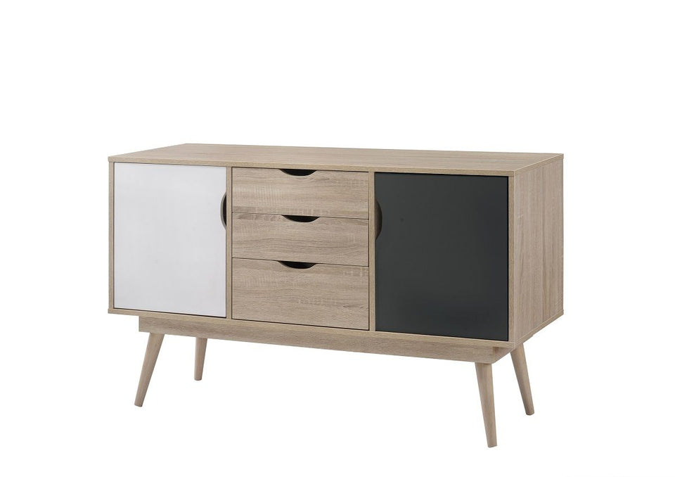 Modern Sideboard Cabinet with 2 Doors & 3 Drawers – Sonoma Oak