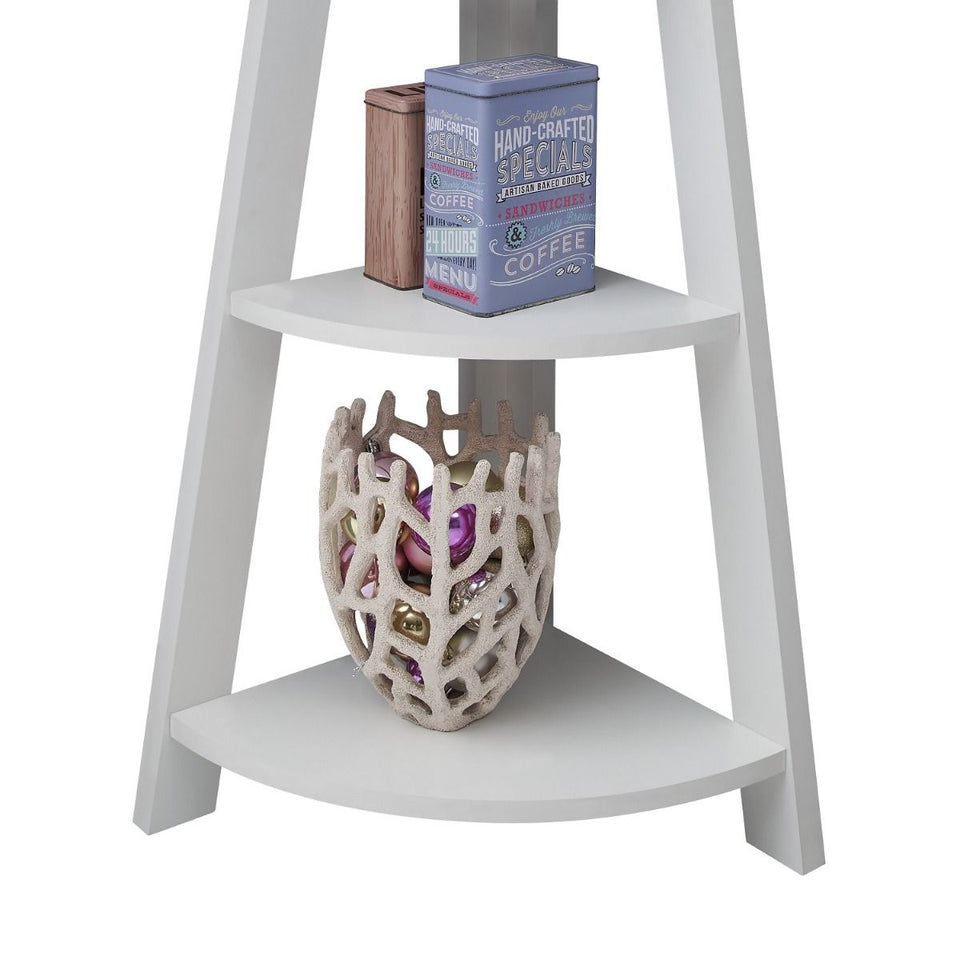 5 Tier Corner Ladder Shelving Storage Shelves  Bookcase Unit