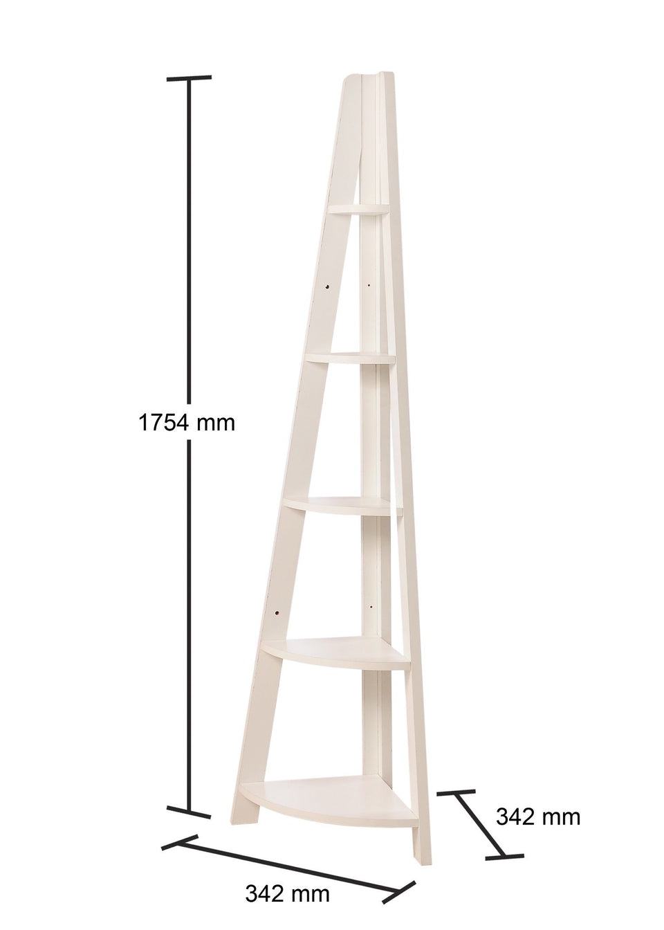 5 Tier Corner Ladder Shelving Storage Shelves  Bookcase Unit