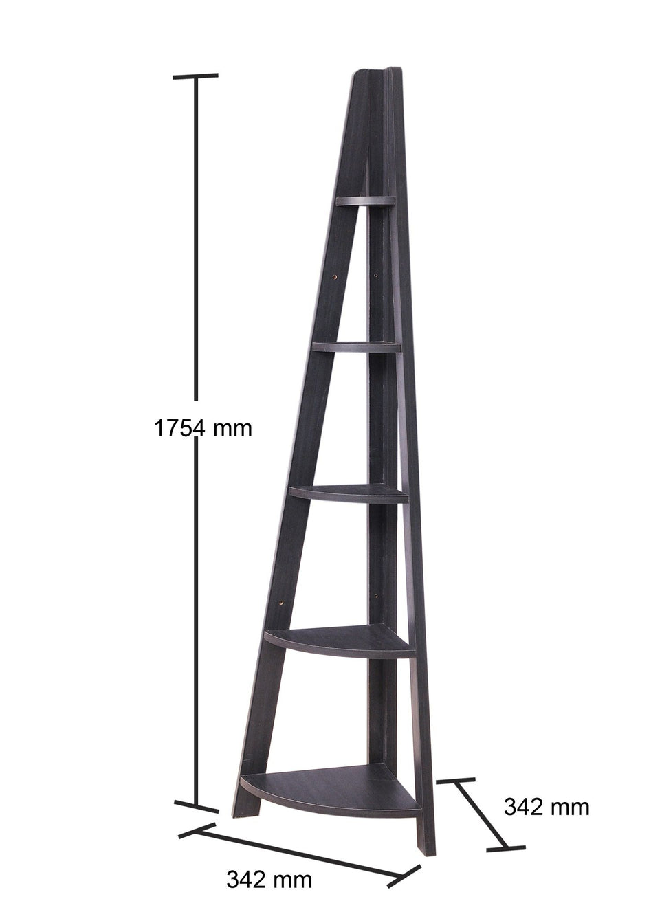 5 Tier Corner Ladder Shelving Storage Shelves  Bookcase Unit