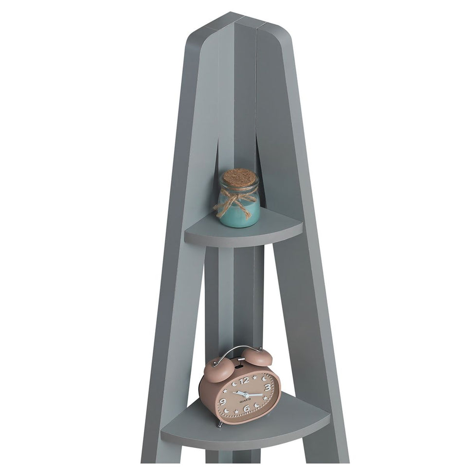 5 Tier Corner Ladder Shelving Storage Shelves  Bookcase Unit