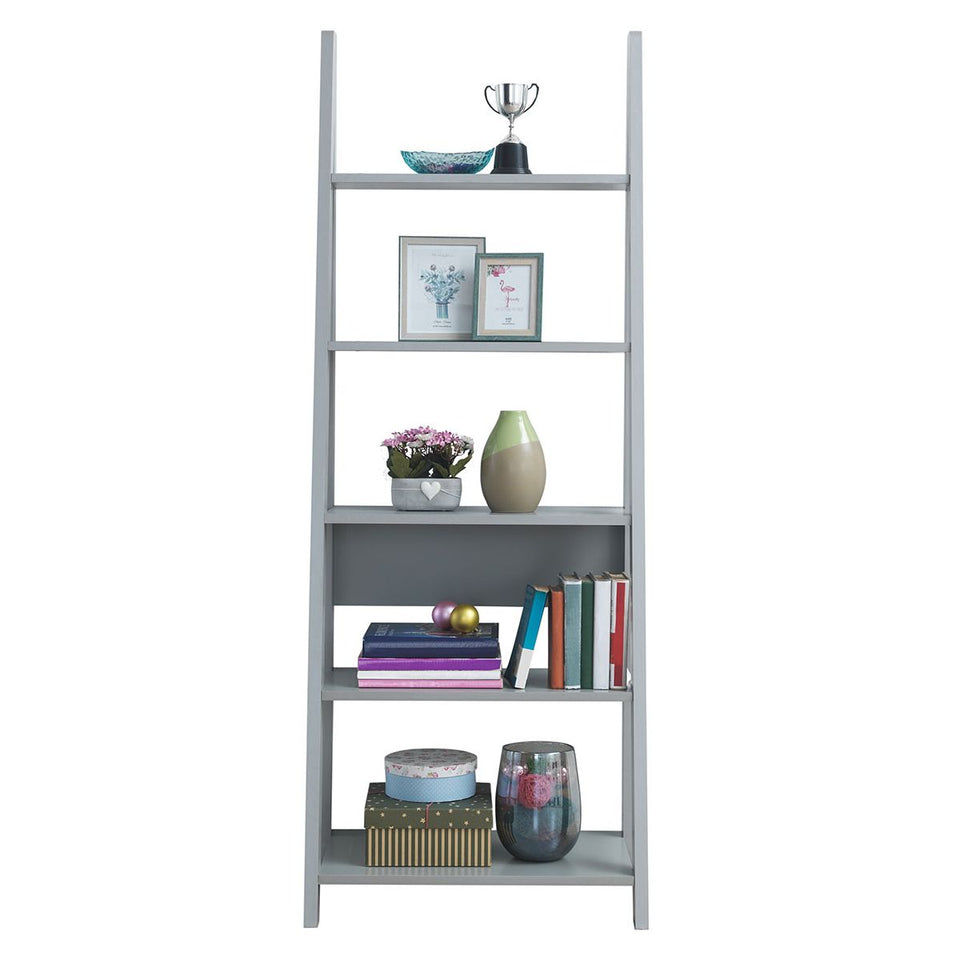 5 Tier Ladder Shelving Storage Shelves  Bookcase Unit