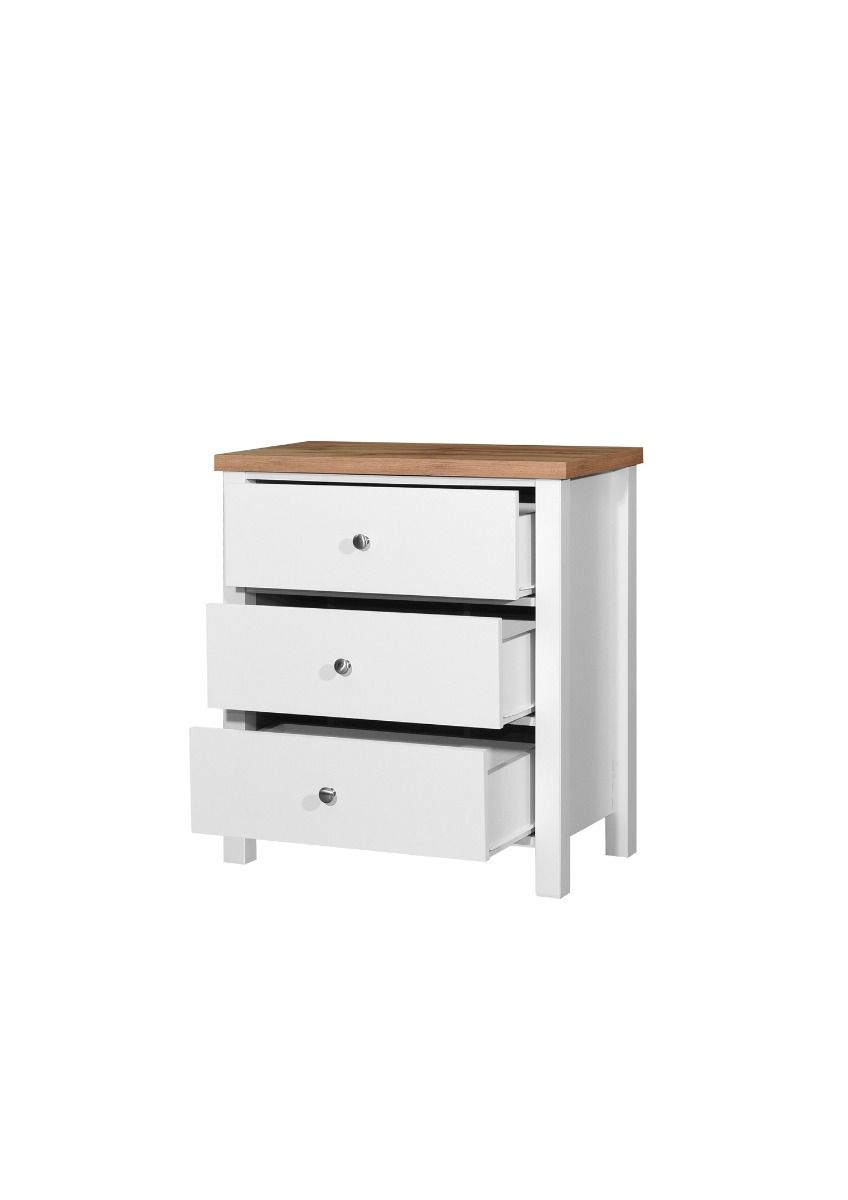 Agonmi 3 Drawer Chest – Stylish Bedroom Furniture and Storage Solution in White