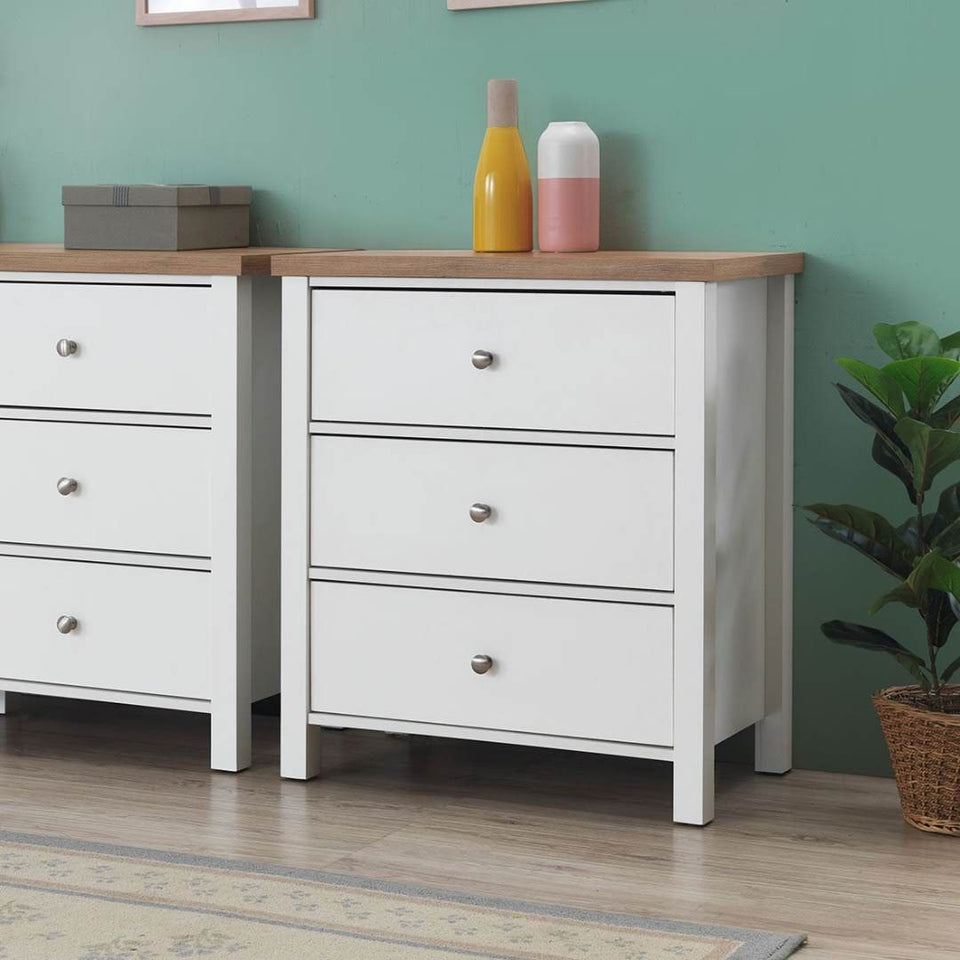 Agonmi 3 Drawer Chest – Stylish Bedroom Furniture and Storage Solution in White