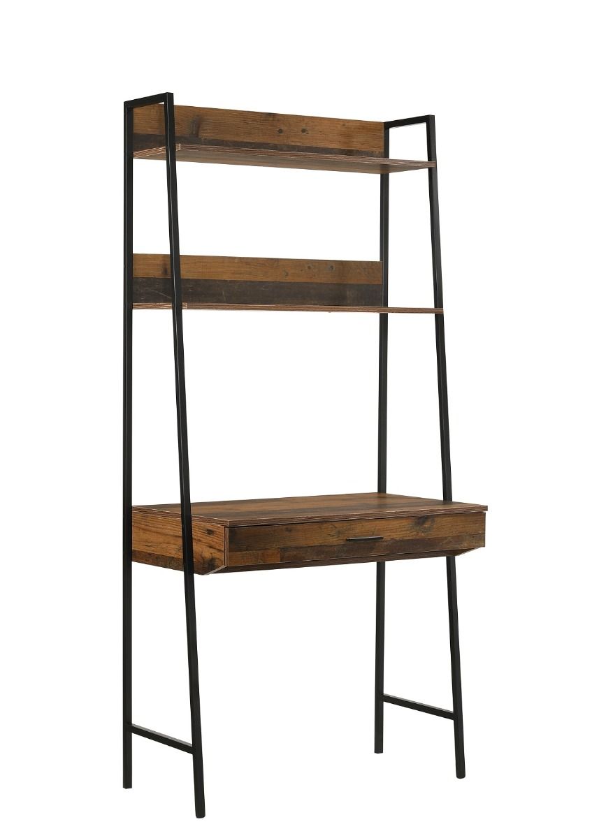 Rustic Oak Home Desk Table with 1 Drawer Study Office Computer Laptop Workstation
