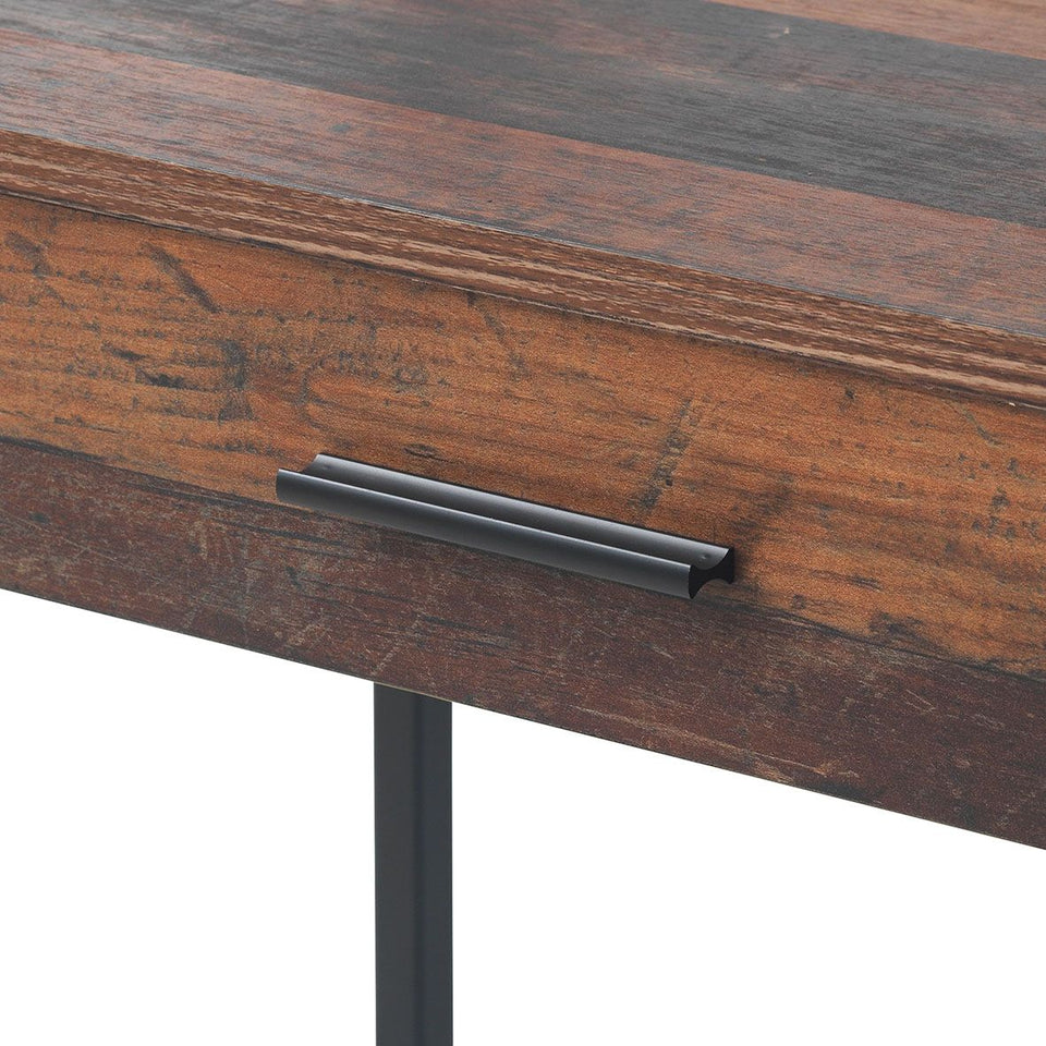Rustic Oak Home Desk Table with 1 Drawer Study Office Computer Laptop Workstation