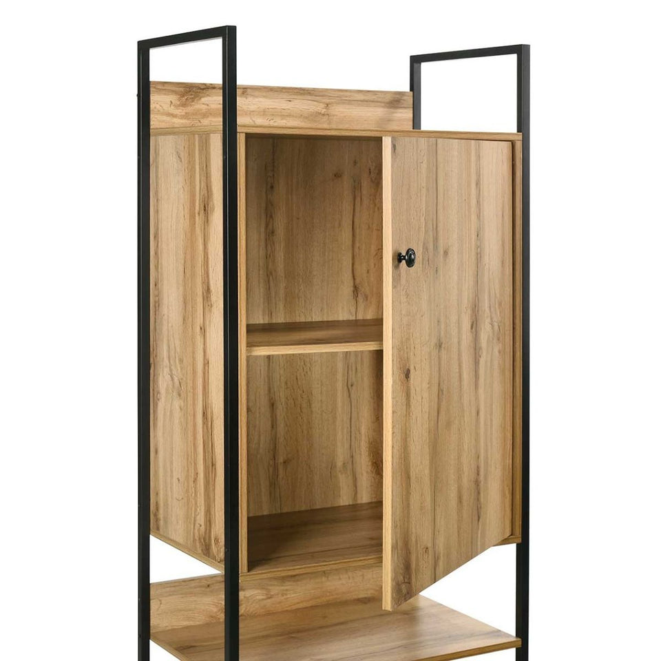 3 Piece Open Wardrobe Bedroom Furniture Set Wardrobe Drawers Metal Frame and Legs-– Stylish Storage Solution