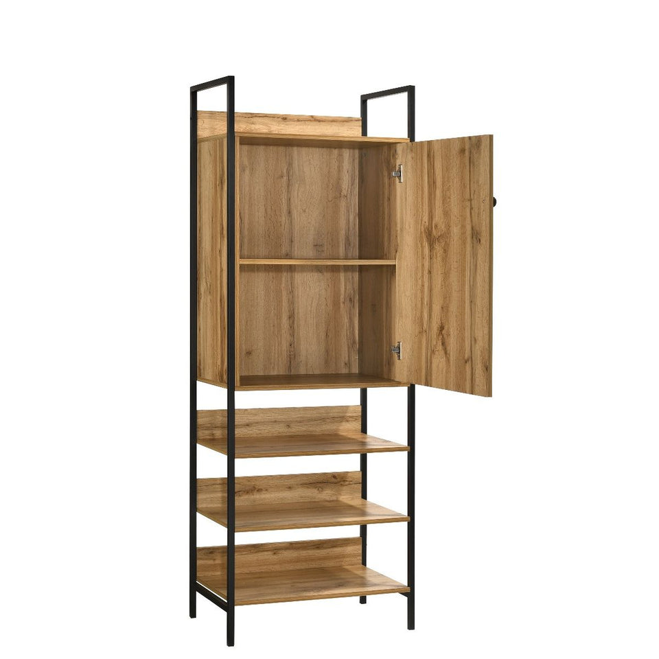 3 Piece Open Wardrobe Bedroom Furniture Set Wardrobe Drawers Metal Frame and Legs-– Stylish Storage Solution